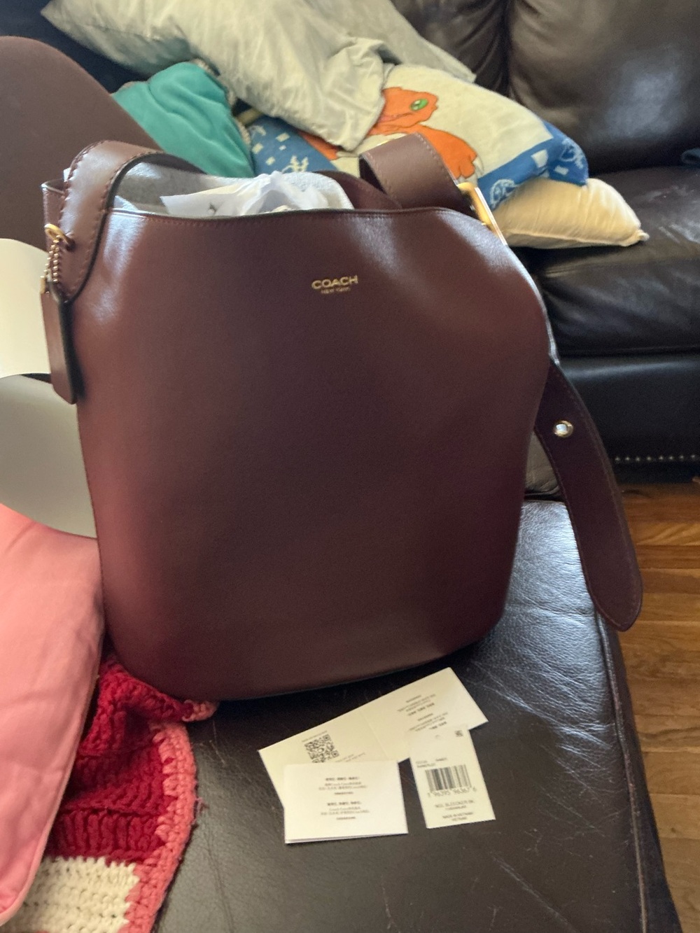 Coach Bleeker Large In Merlot